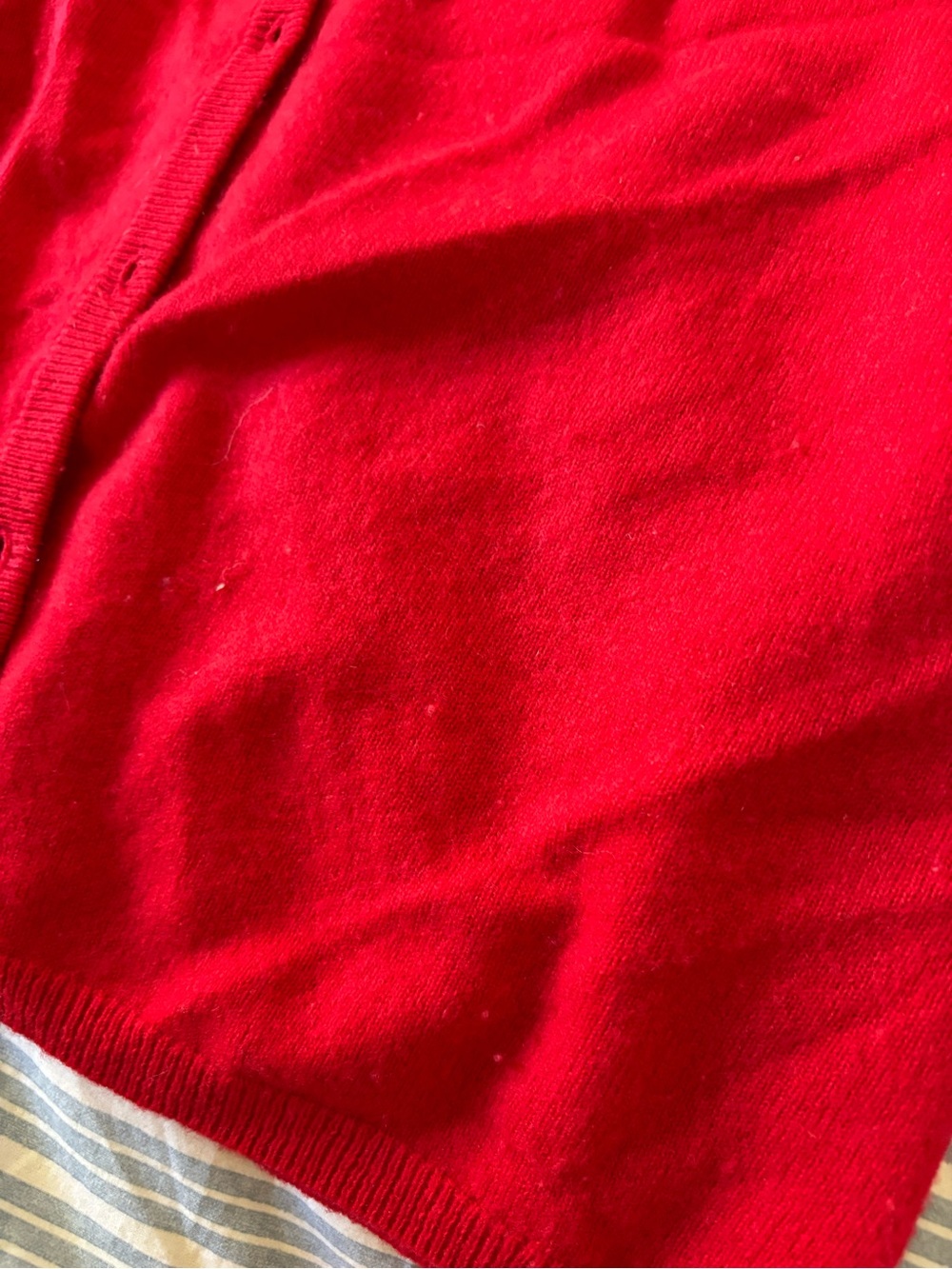 Naadam Signature Cashmere Open Neck Cardigan Sweater in Firecracker Red - Picture 5 of 6